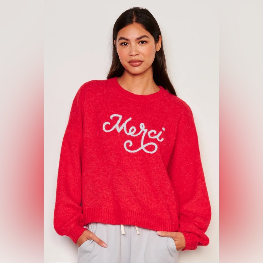 Sundry Merci Red Sweater